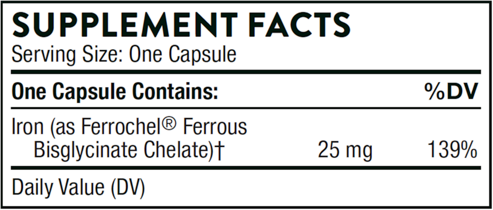 Product image for Iron Bisglycinate NSF.