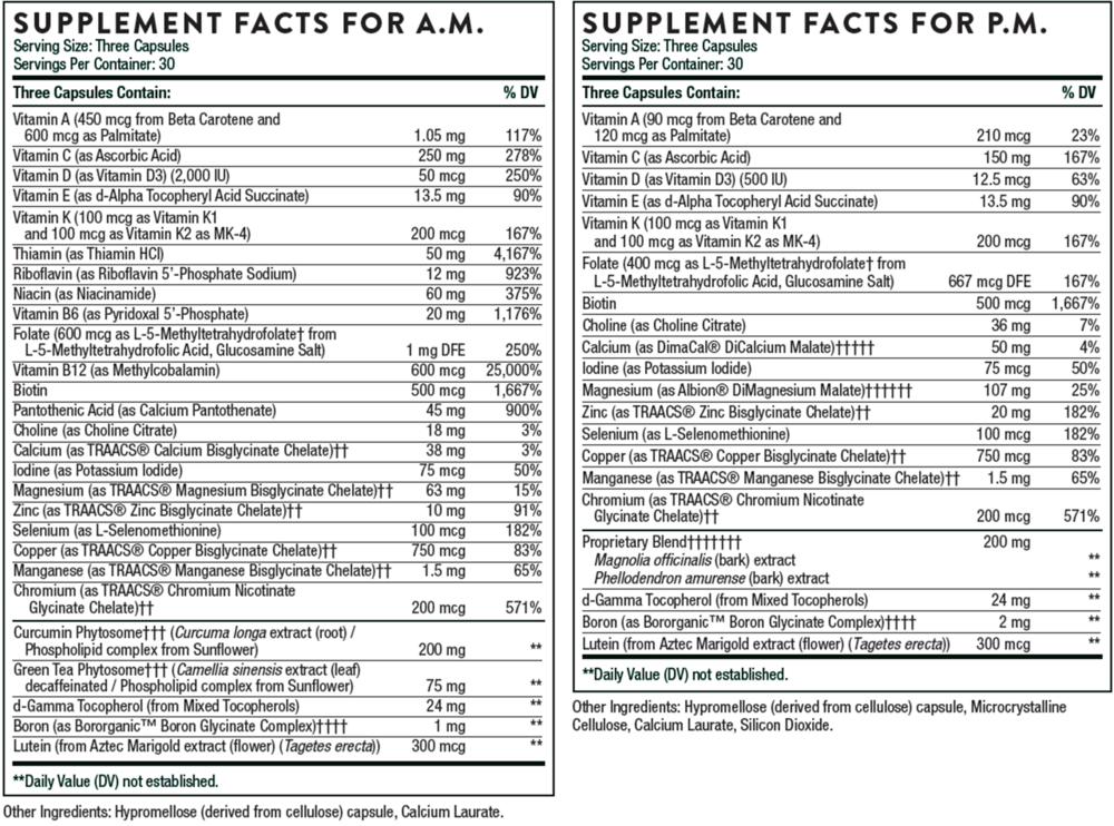 Product image for Multi-Vitamin Elite A.M. P.M NSF Kit.