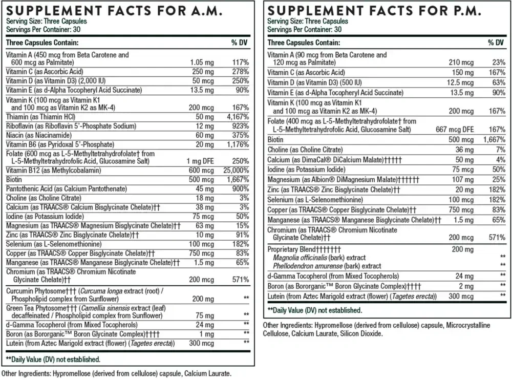 Product image for Multi-Vitamin Elite A.M. P.M NSF Kit.