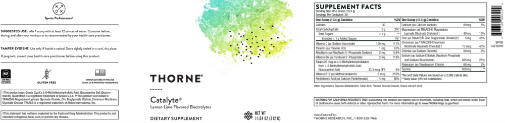 Product image for Catalyte Lemon Lime NSF.