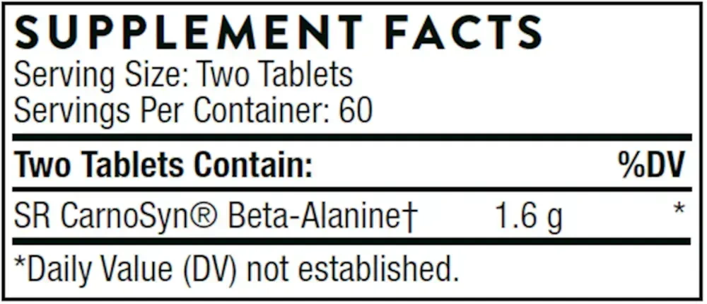 Product image for Beta Alanine-SR NSF.
