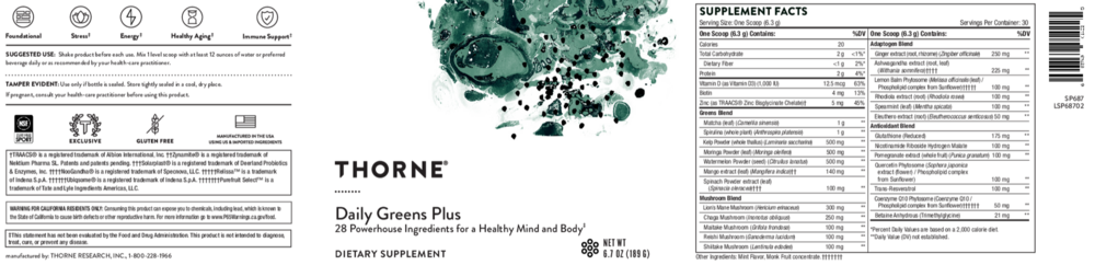 Product image for Daily Greens Plus.