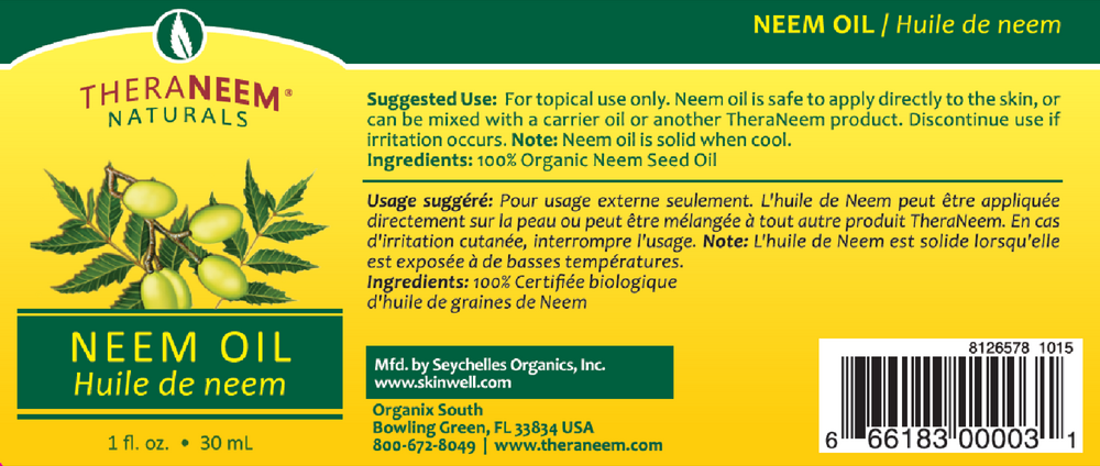 Product image for Neem Oil Organic Cold Pressed.