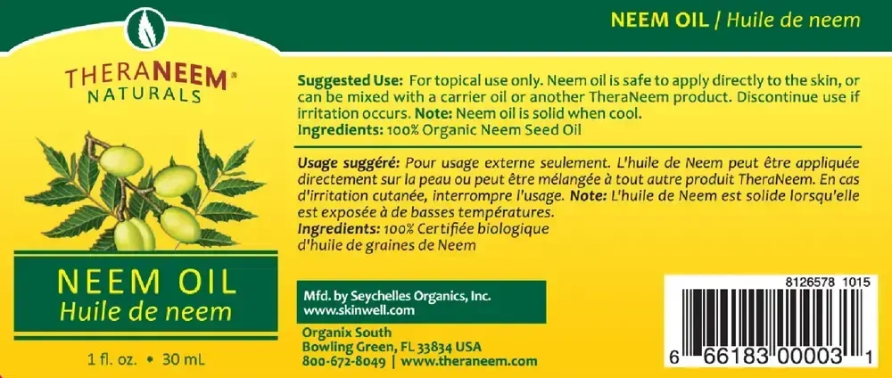 Product image for Neem Oil Organic Cold Pressed.