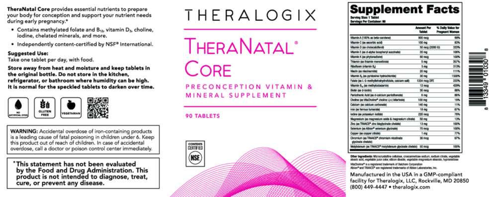 Product image for TheraNatal® Core Preconception Vitamins (90 day supply).
