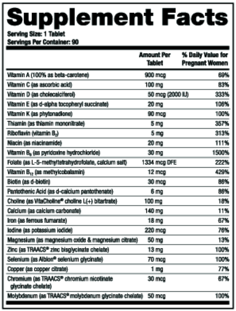 Product image for TheraNatal® Core Preconception Vitamins (90 day supply).