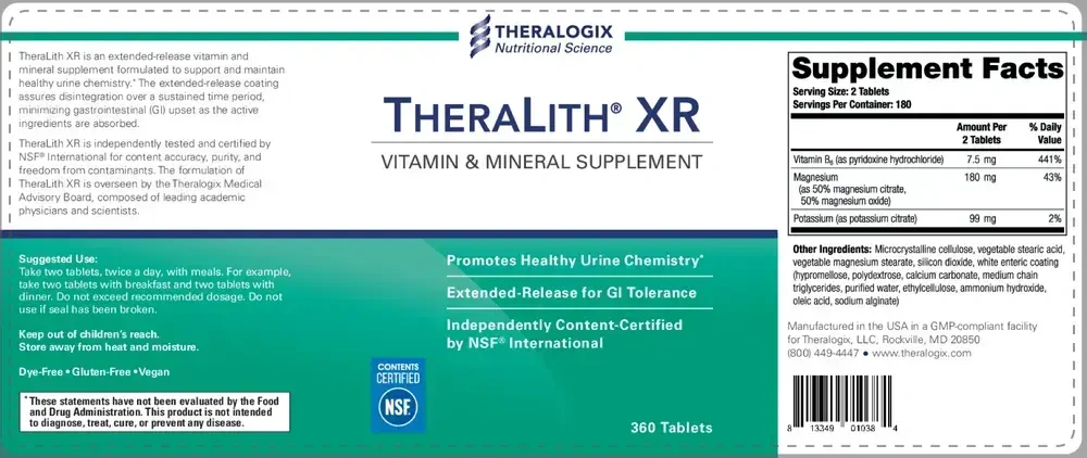 Product image for TheraLith® XR Vitamin &amp; Minerals Supplement (90 day supply).