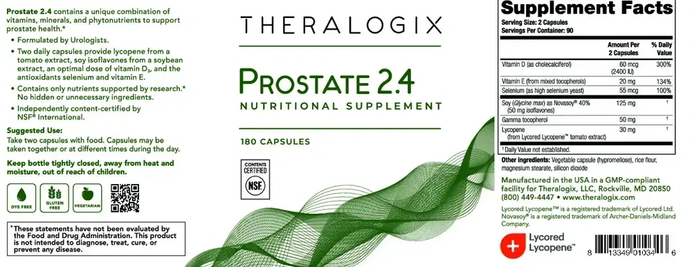 Product image for Prostate 2.4 Nutritional Supplement (90 day supply).