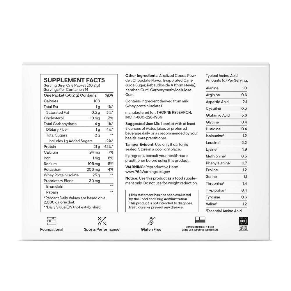 Product image for Whey Protein Isolate
Chocolate Flavored.