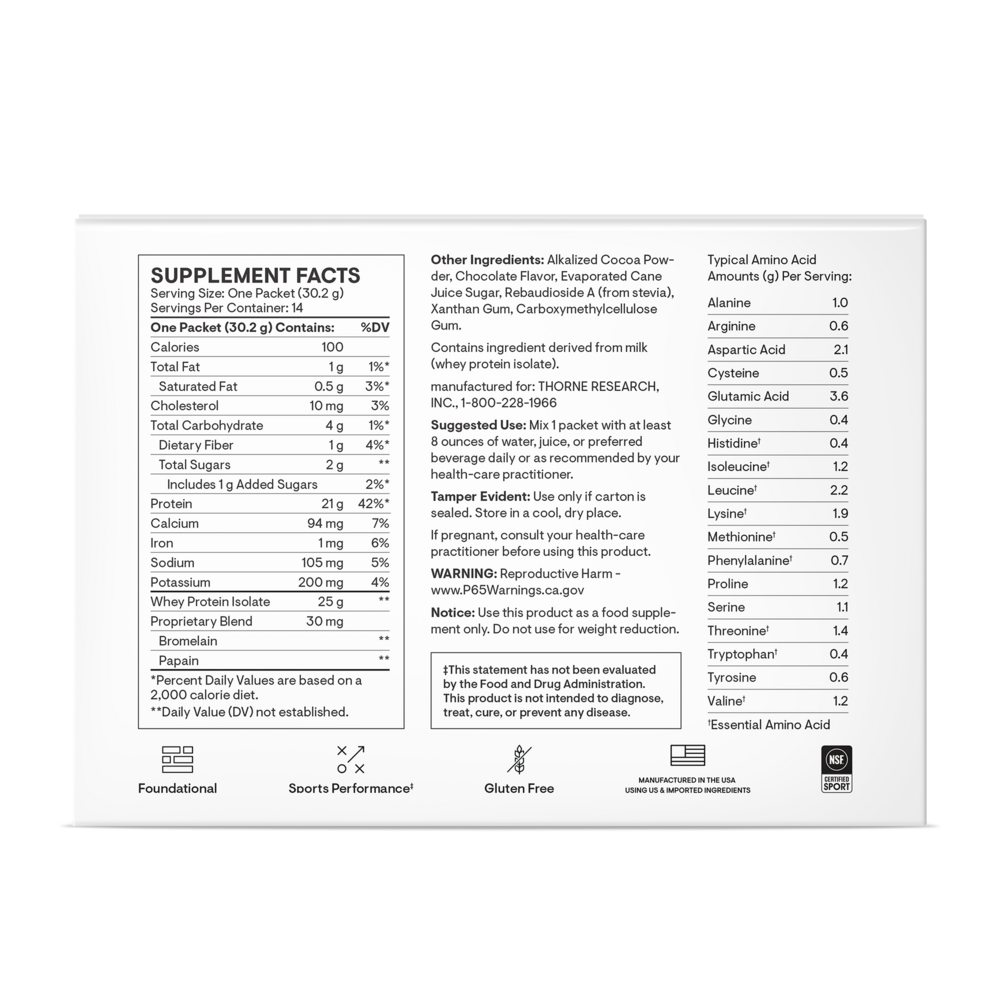 Product image for Whey Protein Isolate Chocolate Flavored.