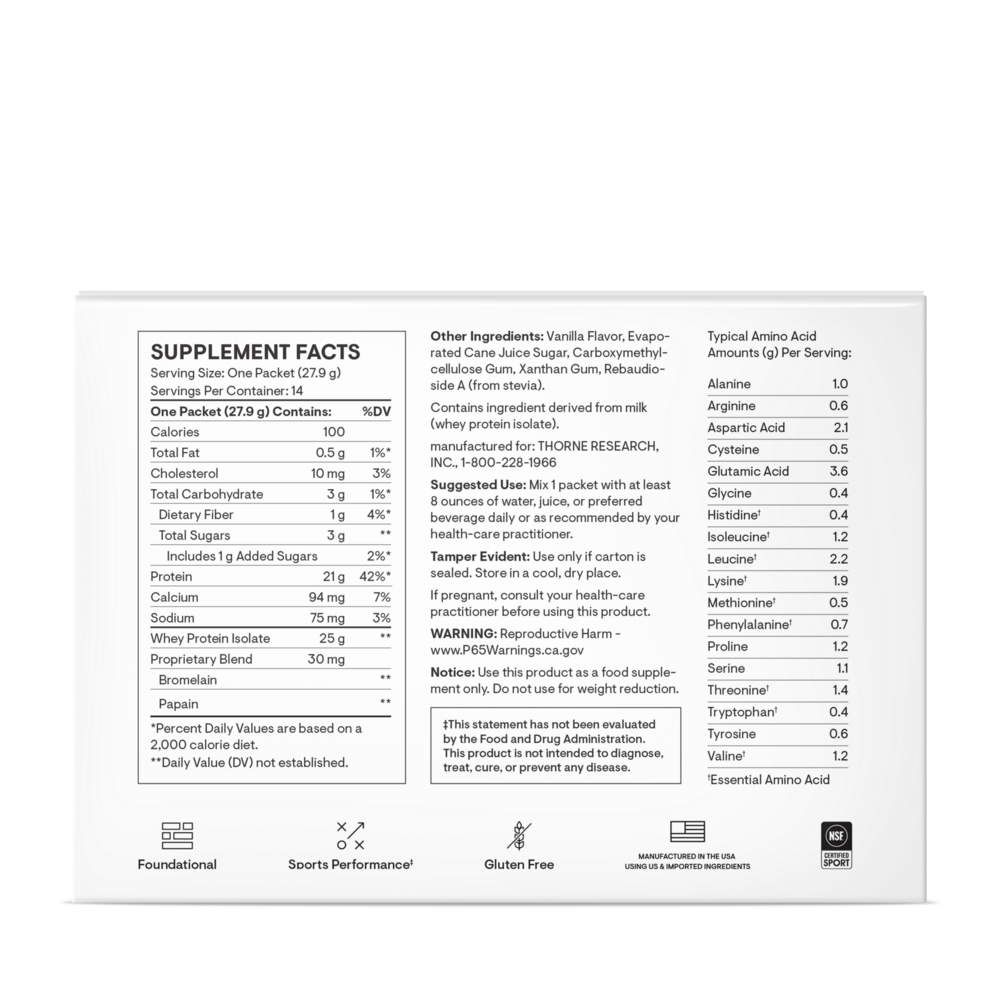 Product image for Whey Protein Isolate Vanilla Flavored.