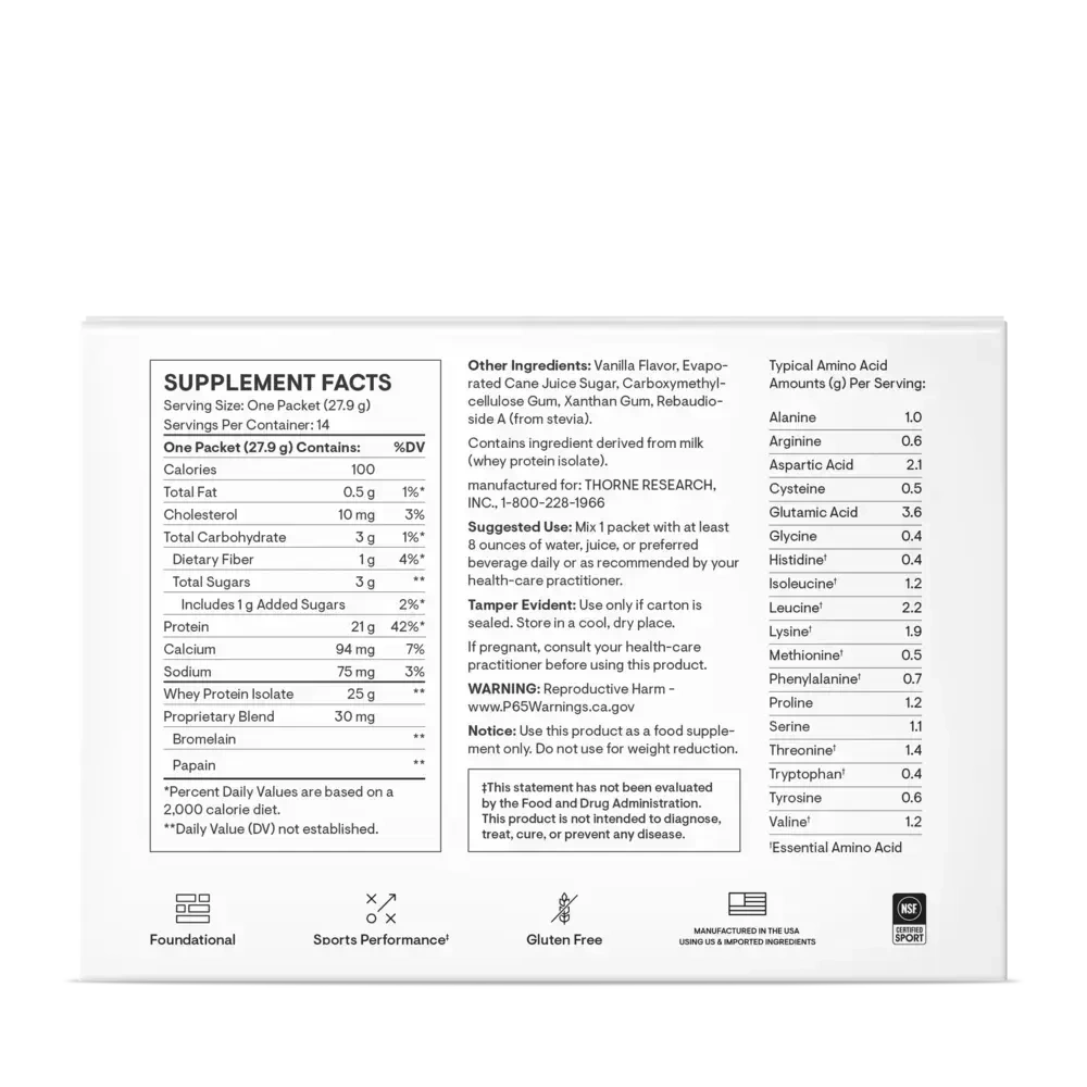 Product image for Whey Protein Isolate Vanilla Flavored.