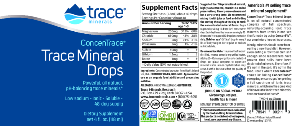 Product image for Concentrace Trace Mineral Drops - Glass.