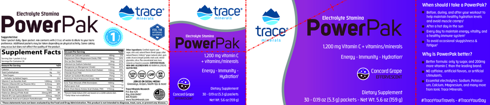 Product image for Electrolyte Stamina Power Pak - Concord Grape.