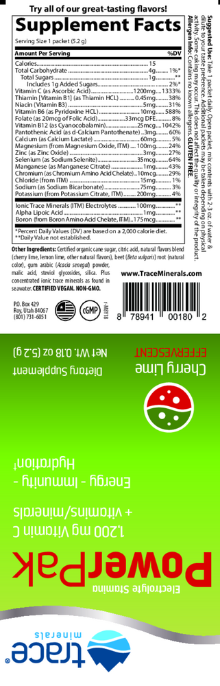 Product image for Electrolyte Stamina Power Pak - Cherry Limeade.