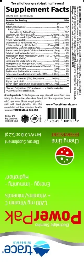 Product image for Electrolyte Stamina Power Pak - Cherry Limeade.