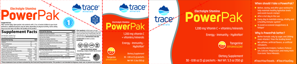 Product image for Electrolyte Stamina Power Pak - Non-GMO Tangerine.