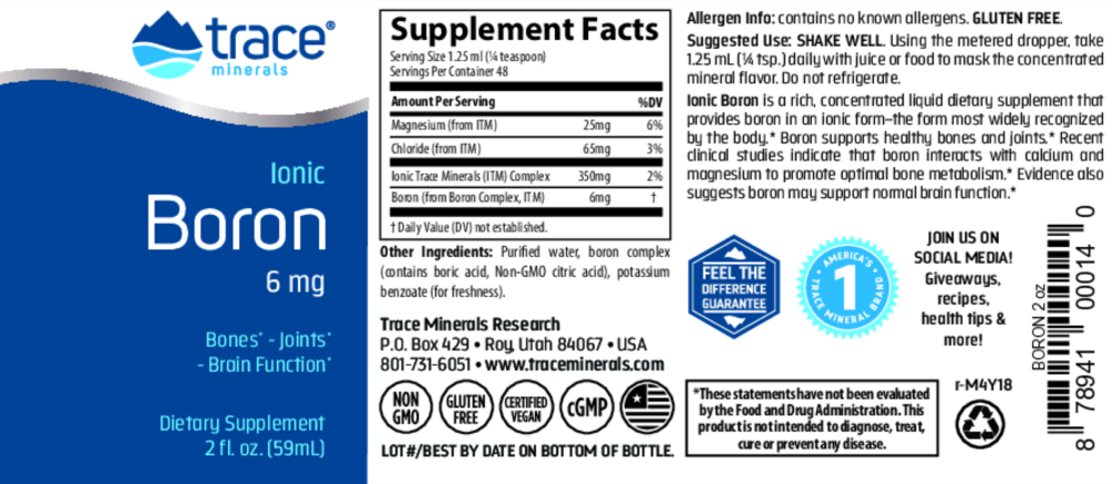 Product image for Liquid Ionic Boron 6mg.