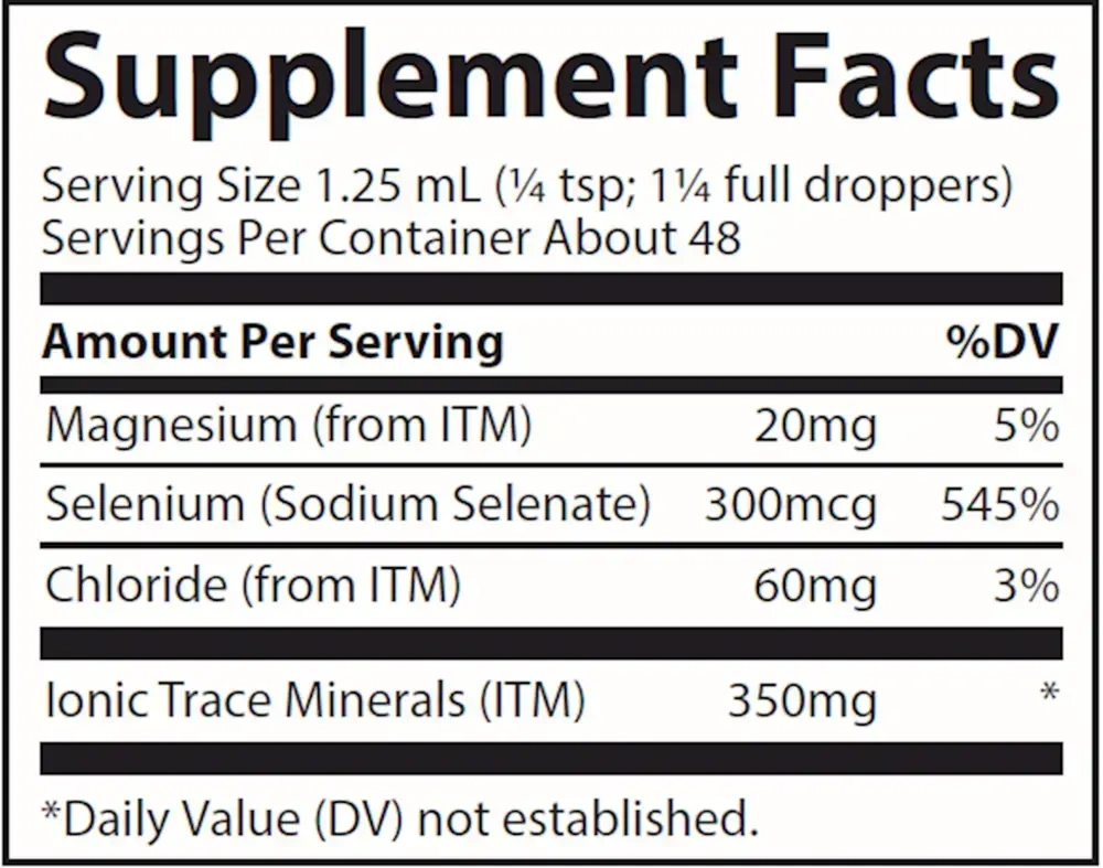 Product image for Liquid Ionic Selenium 300mcg.