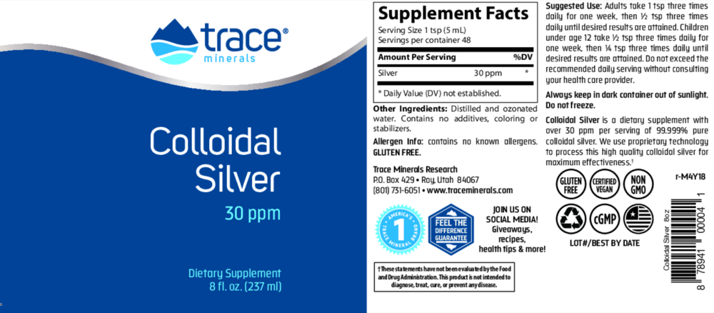 Product image for Colloidal Silver 30PPM.