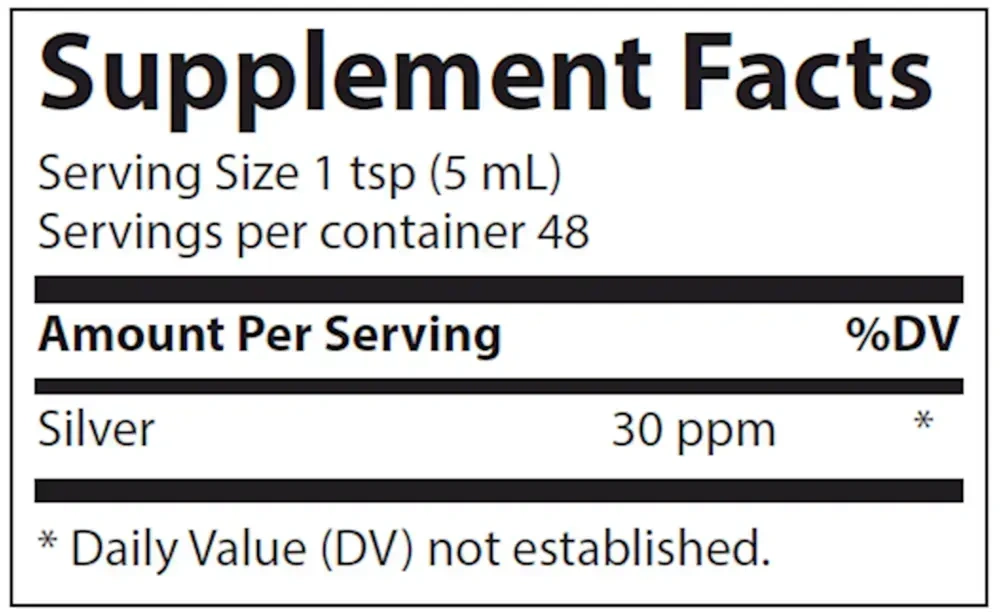 Product image for Colloidal Silver 30PPM.