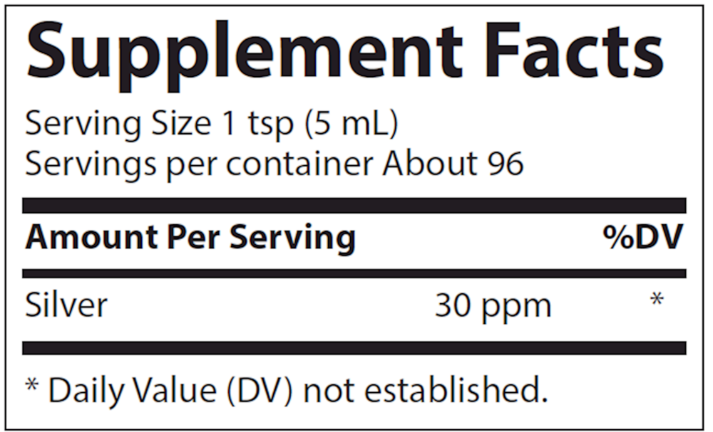 Product image for Colloidal Silver 30PPM.