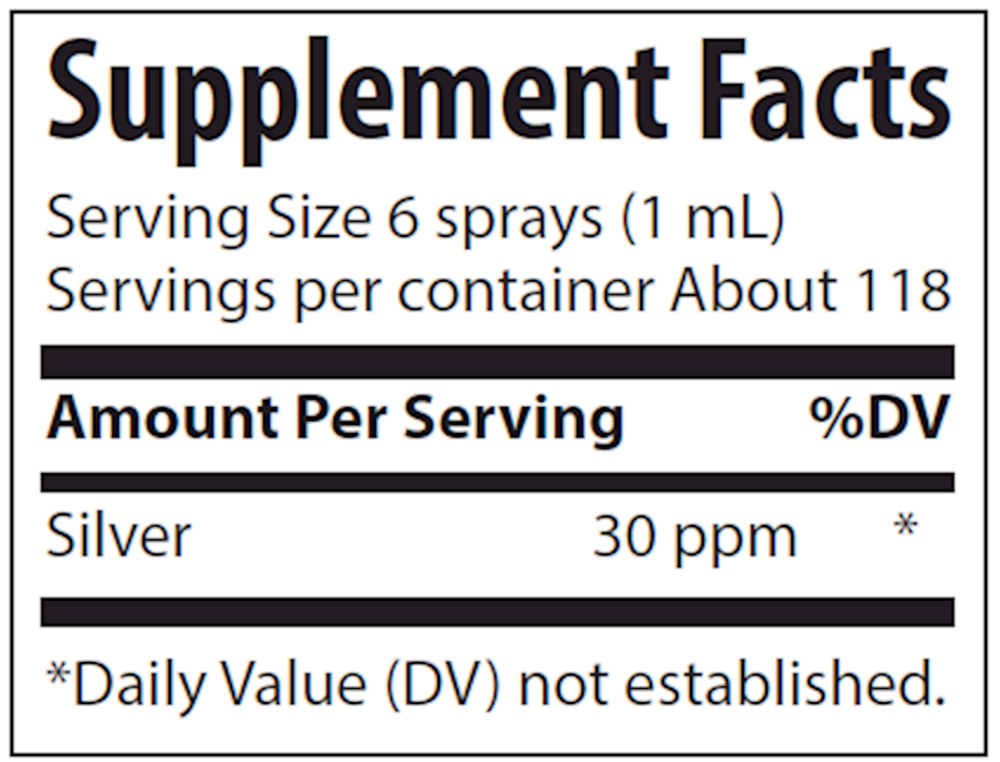 Product image for Colloidal Silver Spray 30PPM.