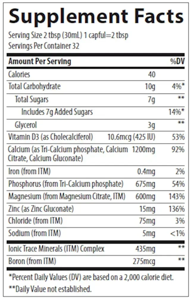 Product image for Liquid Cal/Mag/Zinc - Natural Strawberry.
