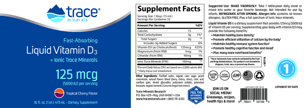Product image for Liquid Vitamin D3.