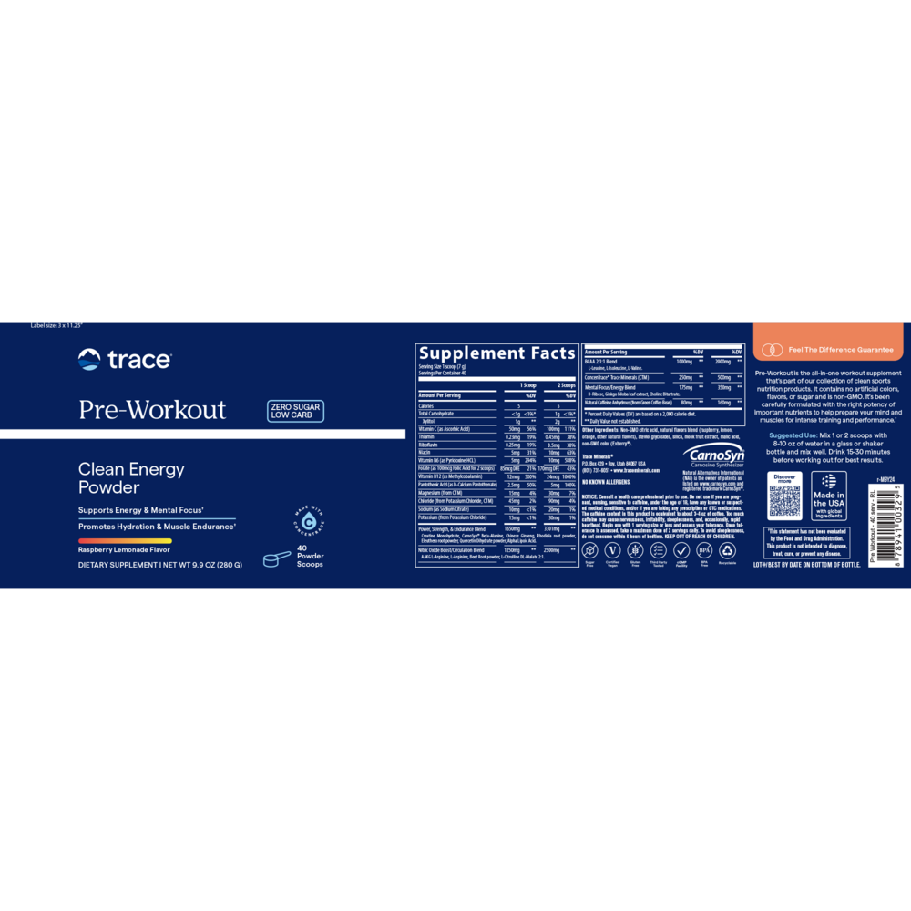 Product image for Pre-Workout Clean Energy Powder.