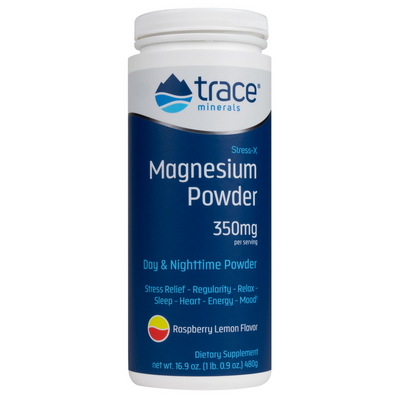 Product image for Stress-X Magnesium Powder, Raspberry Lemon (448 Grams). Discontinued.