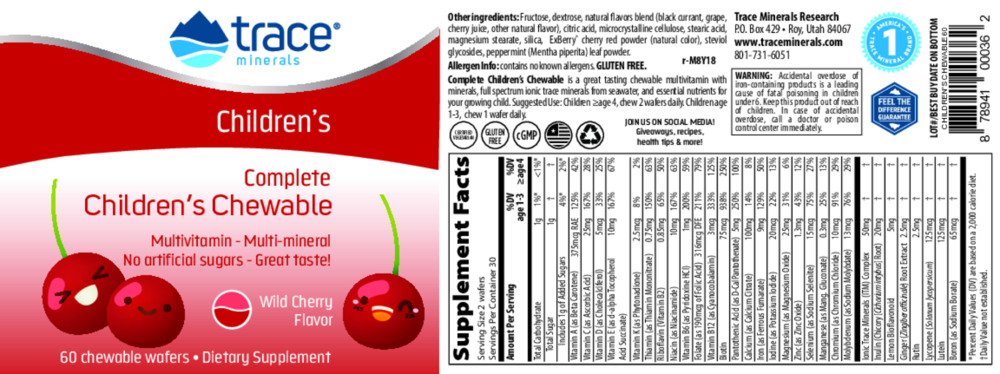 Product image for Complete Childrens Chewable.