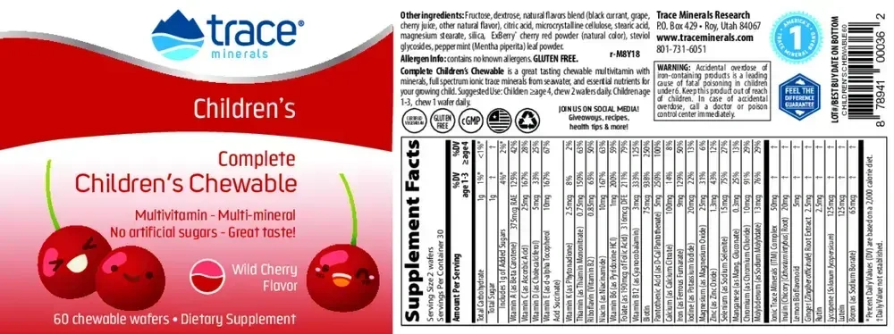 Product image for Complete Childrens Chewable.
