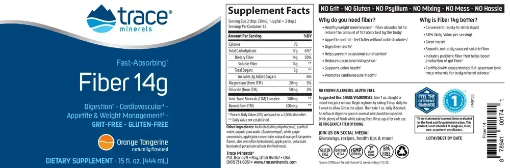 Product image for Fiber 14g (Fast-Absorbing).