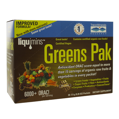 Greens Pak-Chocolate (30 pack) by Trace Minerals Research