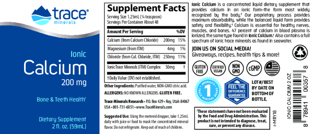 Product image for Liquid Ionic Calcium.