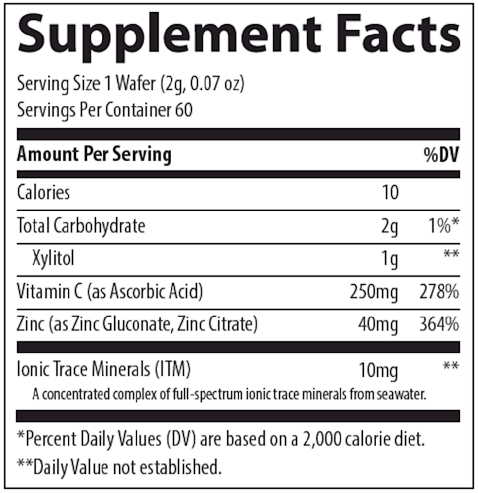 Product image for Zinc + Vitamin C Chewable - Raspberry.