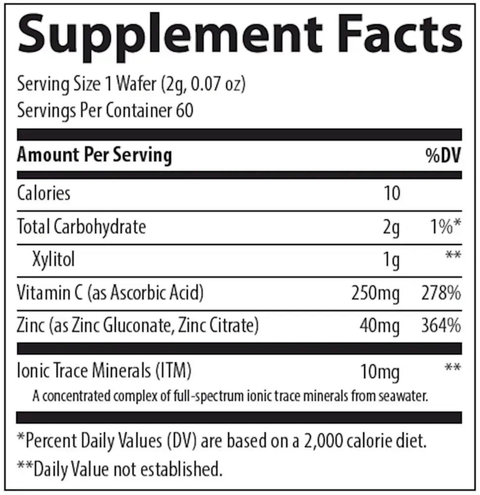 Product image for Zinc + Vitamin C Chewable - Raspberry.