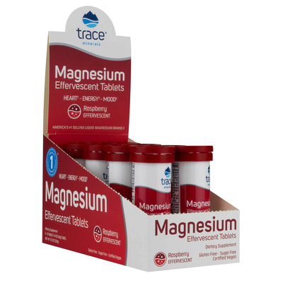 Magnesium Effervescent Tablets - Raspberry (8 Tubes) by Trace Minerals Research