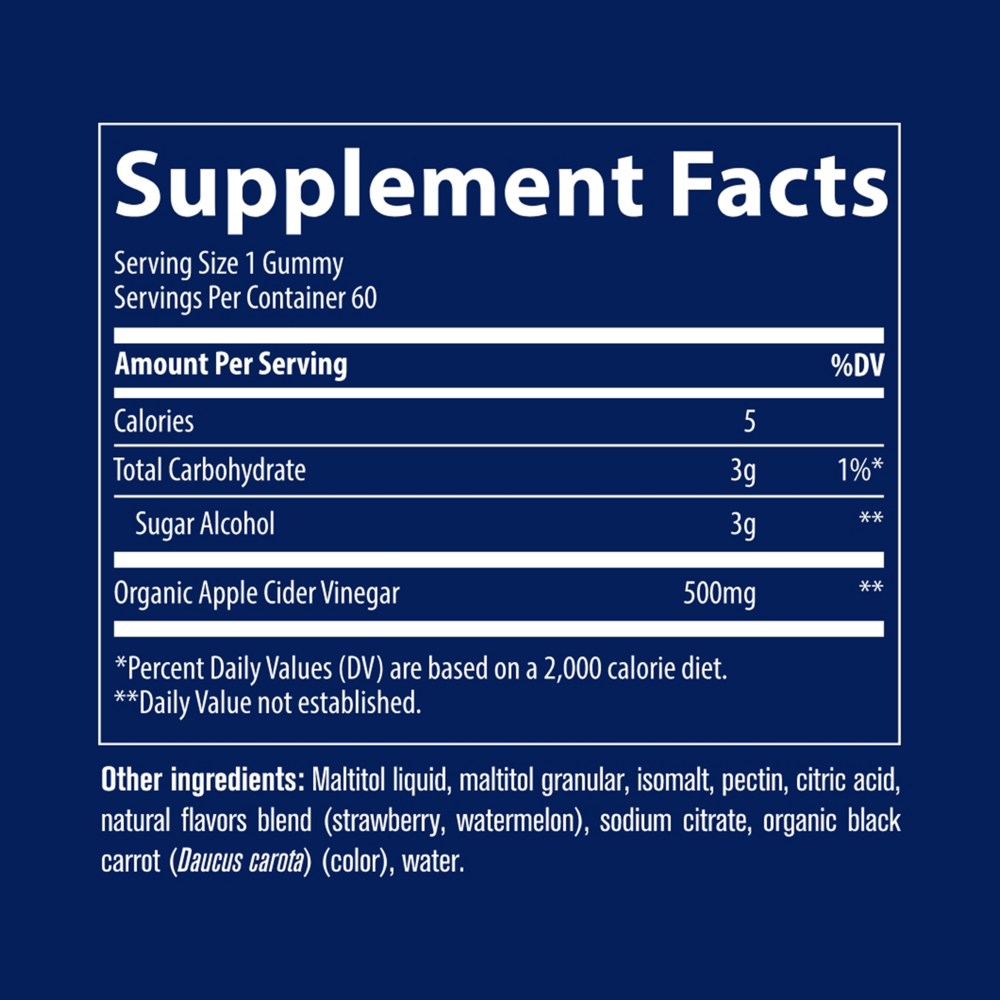 Product image for Apple Cider Vinegar Gummies - Strawberry Melon.