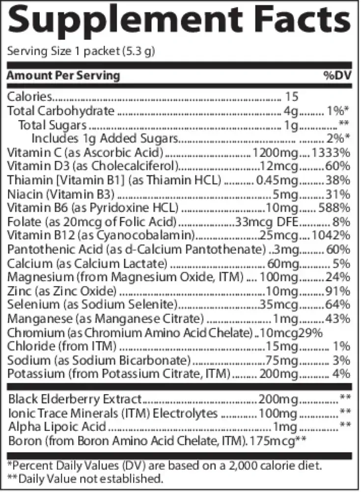 Product image for Electrolyte Stamina Power Pak + Immunity - Lemon Berry.