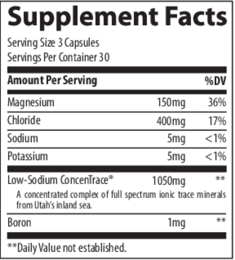 Product image for ConcenTrace Trace Mineral Capsules.