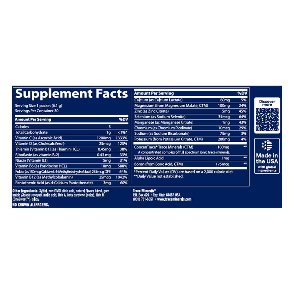 Product image for Electrolyte Stamina Power Pak Sugar Free Non-GMO Orange Mango.