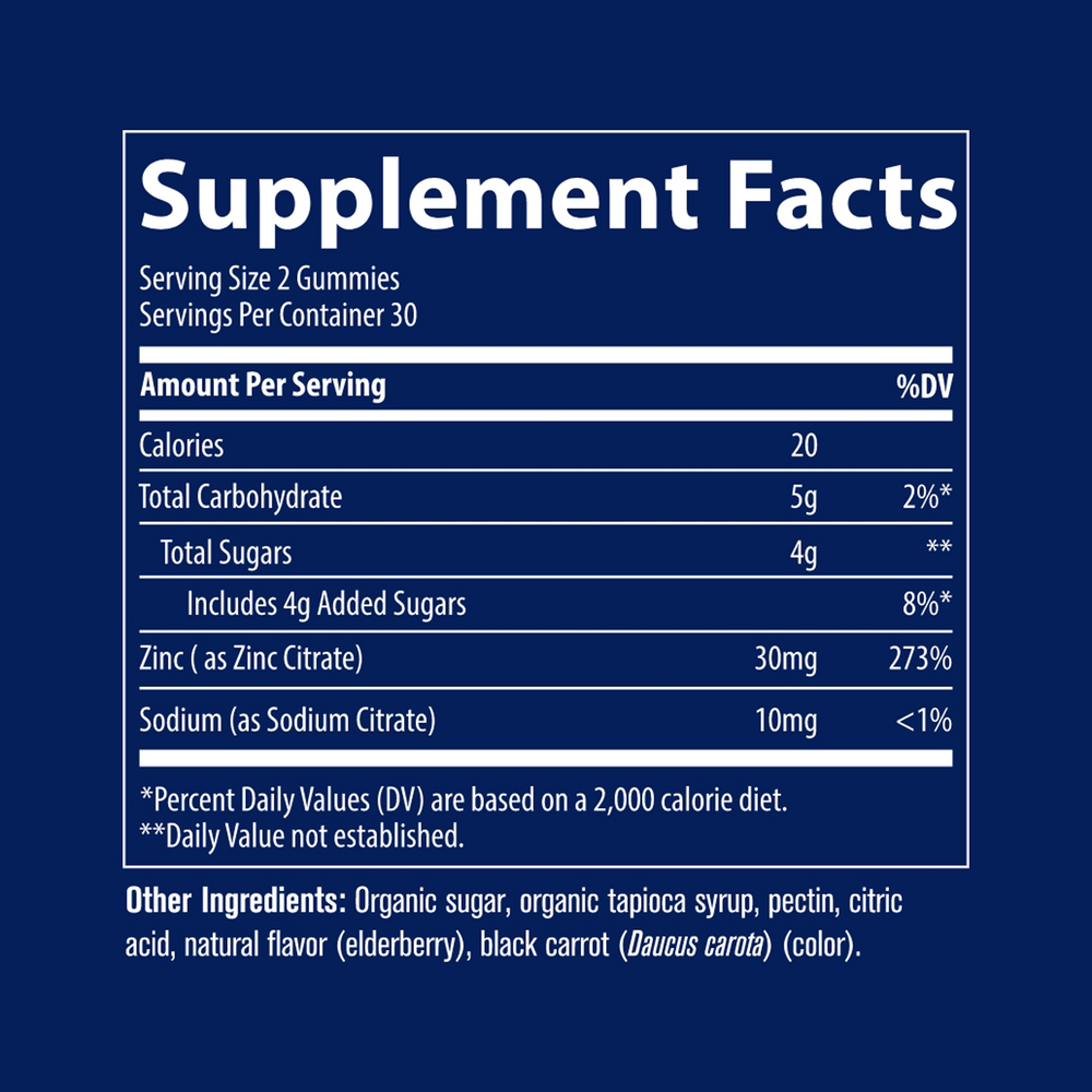 Product image for Zinc Gummies.
