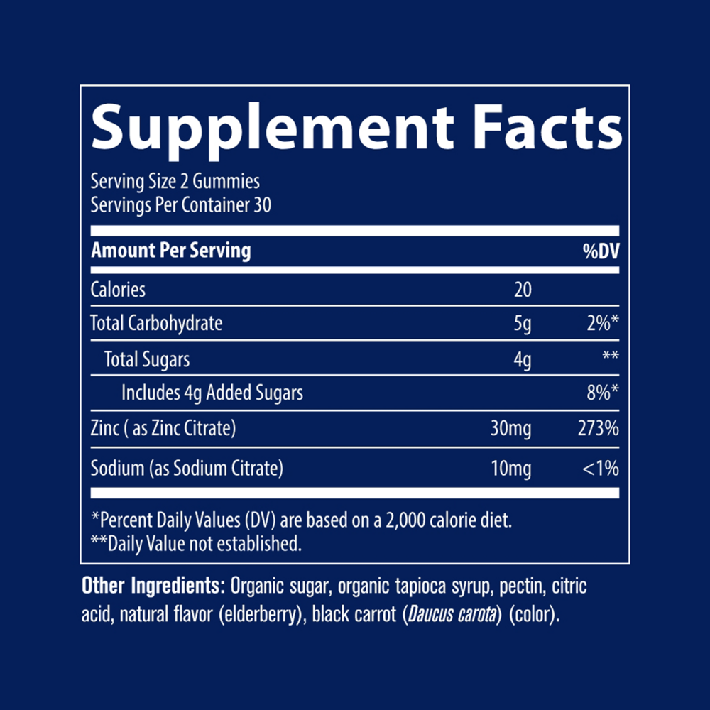 Product image for Zinc Gummies.