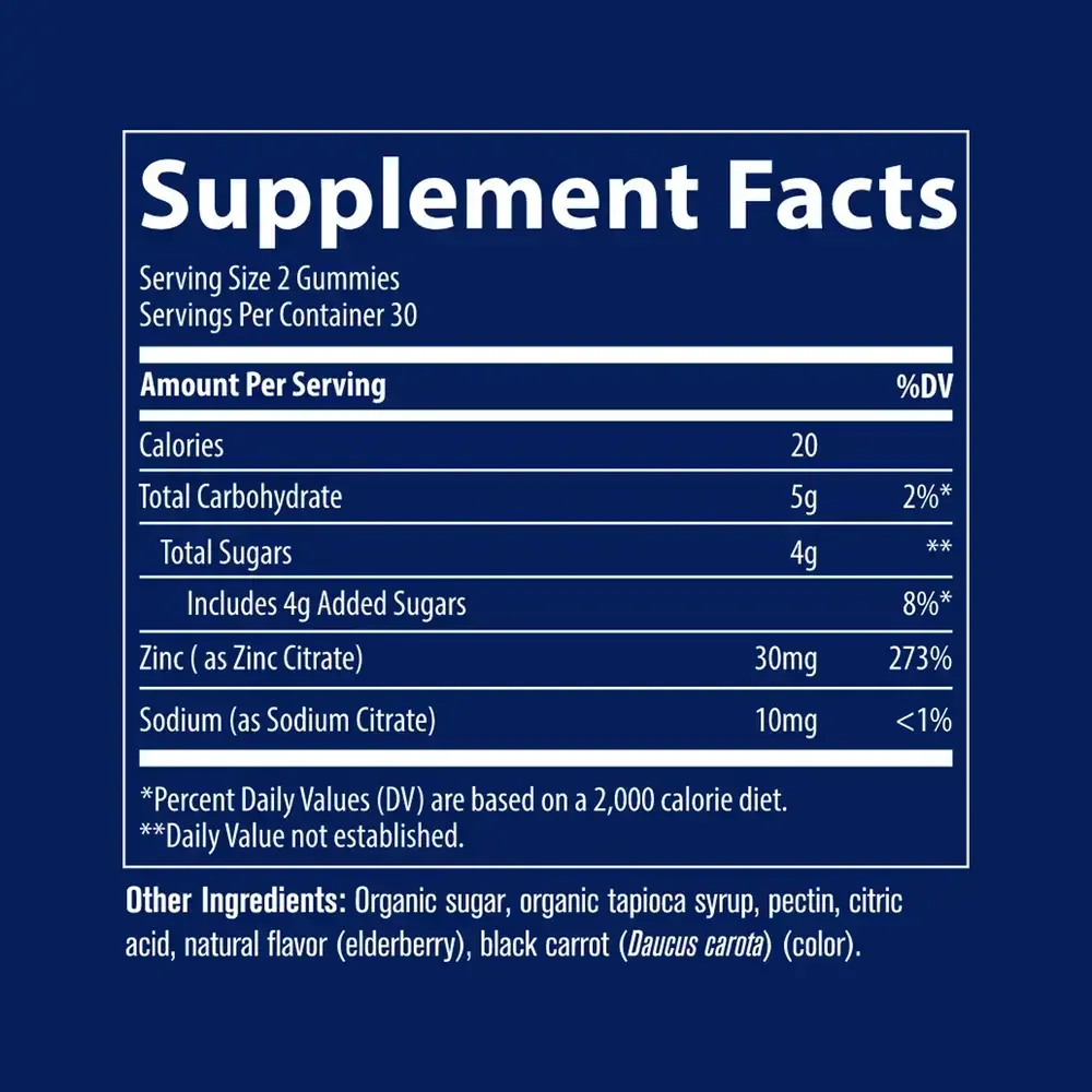 Product image for Zinc Gummies.