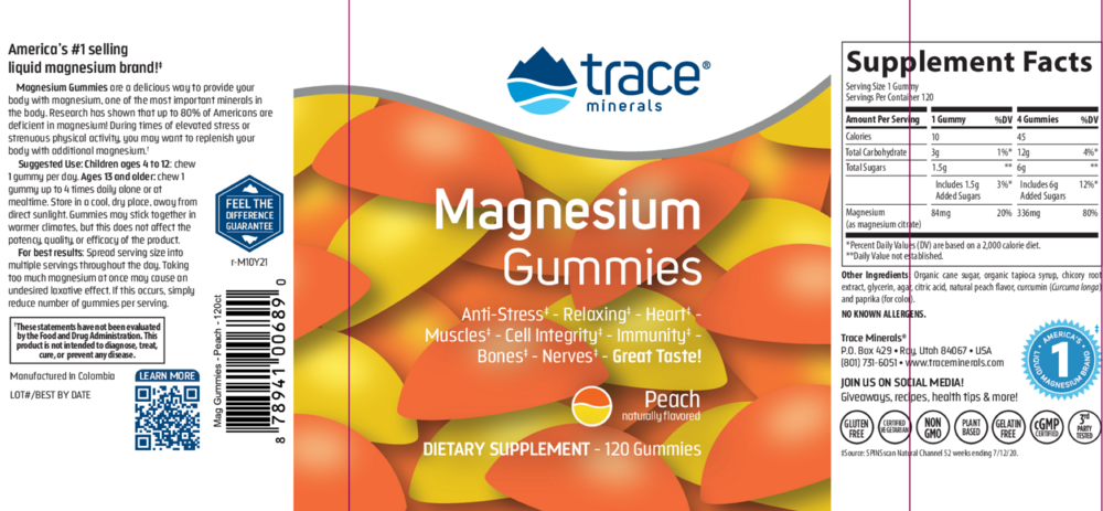 Product image for Magnesium Gummies - Peach.