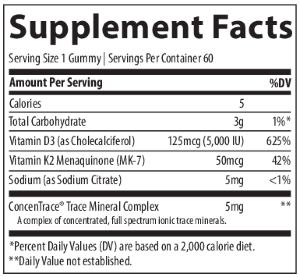 Product image for Vitamin D3 + K2 Gummies.