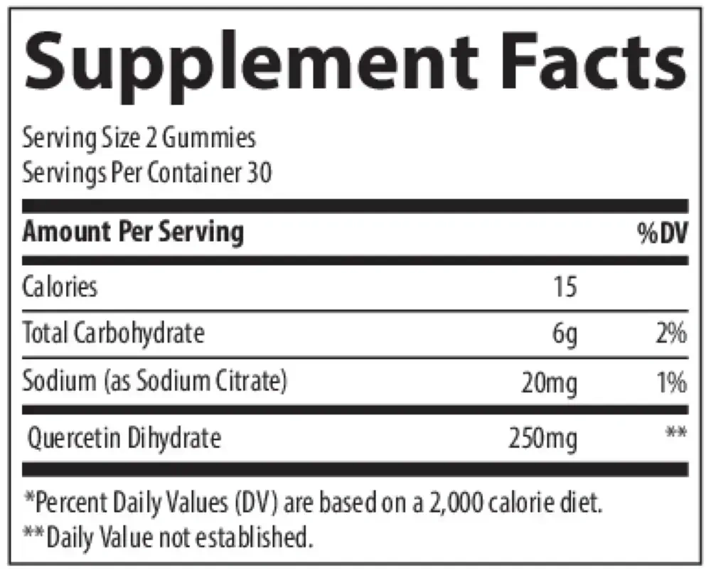 Product image for Quercetin Gummies.