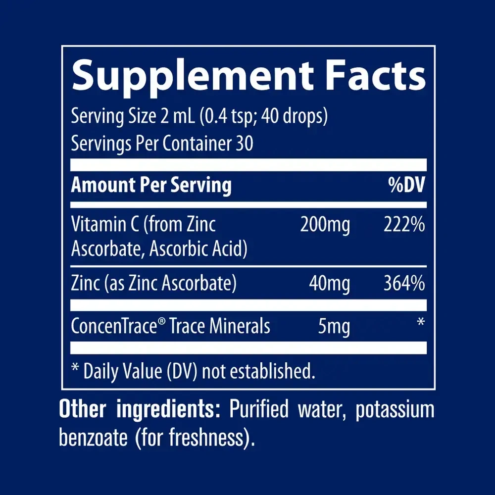 Product image for Vitamin C + Ionic Zinc.